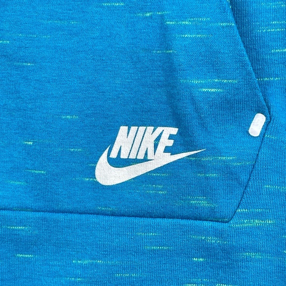 Nike Tech Fleece Women’s Full Zip Moto Jacket Running Cape Hi-Lo Blue Sz XS - Picture 6 of 16